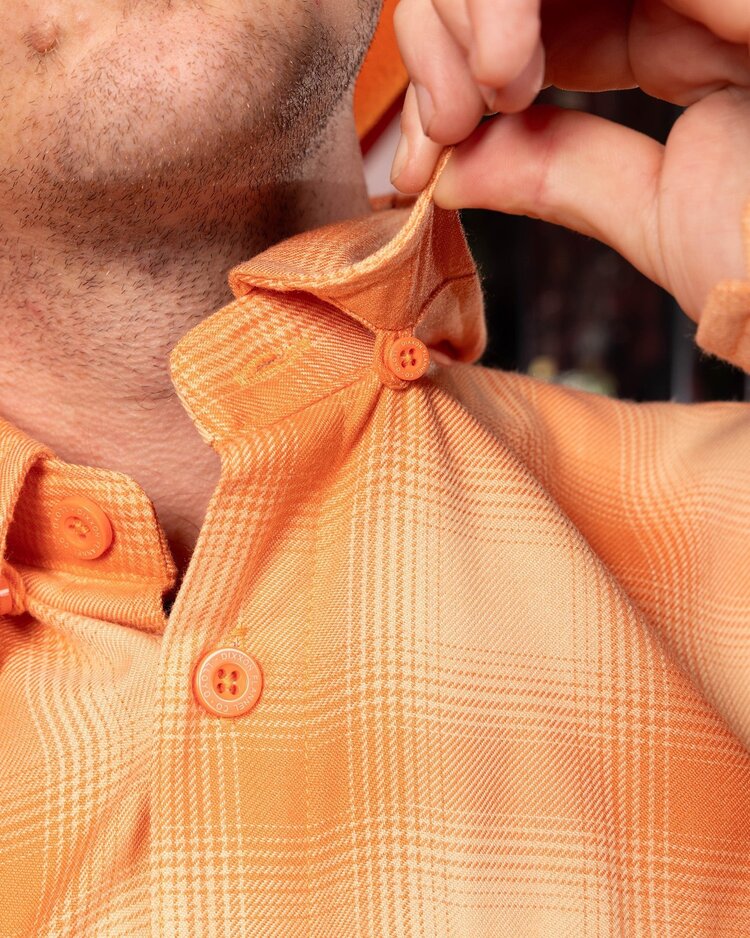 Dixxon The Lloyd Flannel | Orange/White
