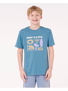 Rip Curl Island Paradiso Logo Tee -Boy | Storm Blue