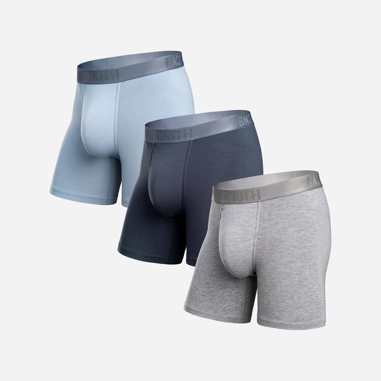 BN3TH Classic Essentials Boxer Brief Gray 3 Pack | Dusty/Midnight/Heather