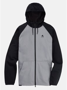 Burton Crown Weatherproof Full-Zip Fleece | Gray Heather/True Black