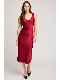 Gentle Fawn Astra Satin Dress | Crimson