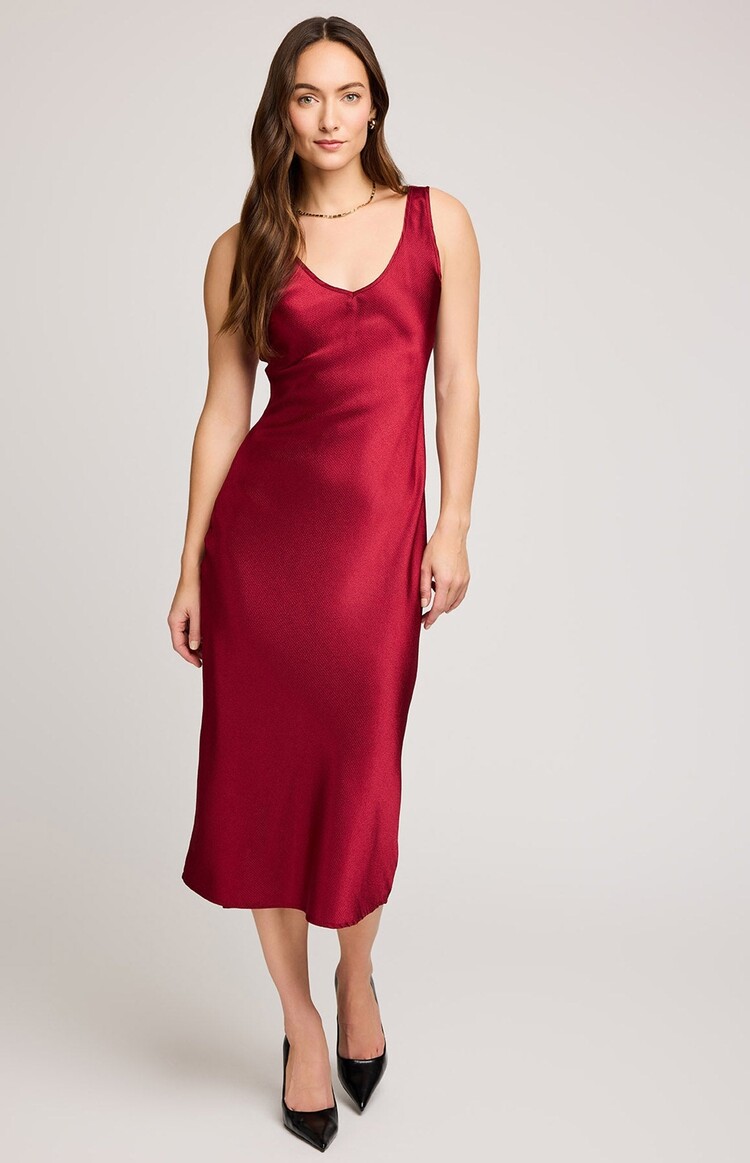 Gentle Fawn Astra Satin Dress | Crimson