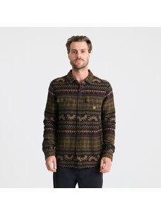 Roark Nordsman Jacquard Long Sleeve Flannel | Dark Military