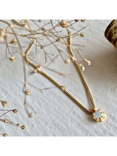 Pika & Bear Pika & Bear Tiny Dancer Fire Opal Charm Necklace | Gold