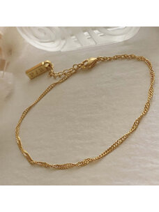 Pika & Bear Dna Intricate Dna Chain Bracelet | Gold