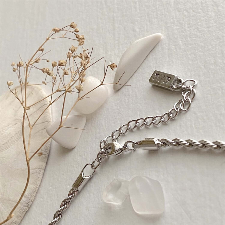 Pika & Bear Pika & Bear Ocnus Rope Chain Bracelet | Silver