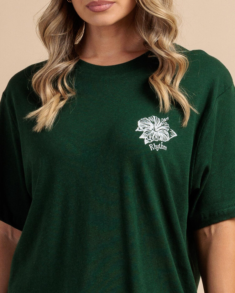 Rhythm Rhythm Surf Rider Oversized T-Shirt|Forest