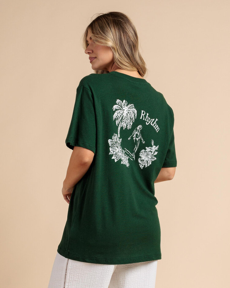 Rhythm Rhythm Surf Rider Oversized T-Shirt|Forest
