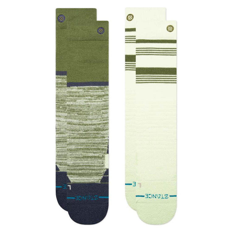 Stance Backside Mid Poly 2 Pack Snowboard Socks | Green