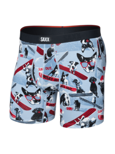Saxx Vibe Xtra Soft Comfort Boxer Brief Fly | Winter Dogs Of Saxx-Blue