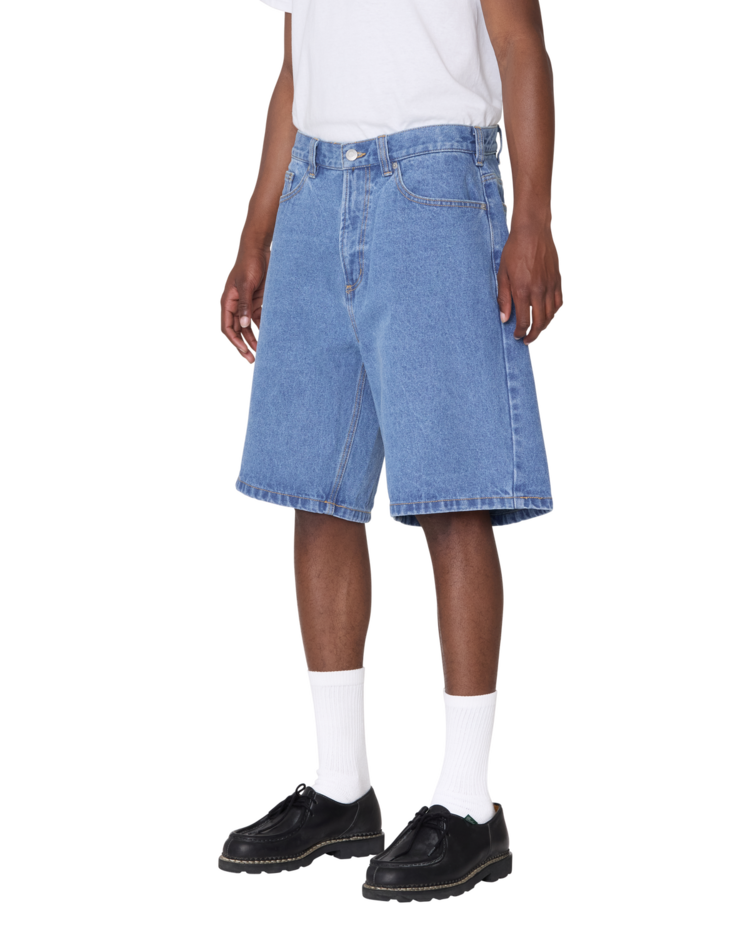 Obey Bigwig Baggy Denim Short | Light Indigo