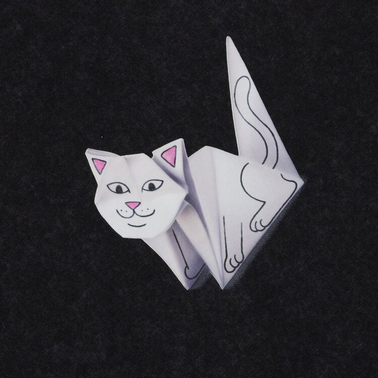 Ripndip T-Shirt Origami | Black Vntg Wash