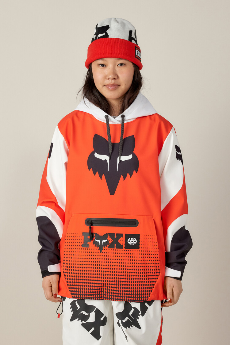 686 Technical Apparel Women's Fox Racing Women's 97 WP Hoody | Fox Flare Colorblock