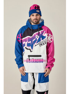 686 Technical Apparel 686 Fox Racing Waterproof Hoody | Fox White Colorblock