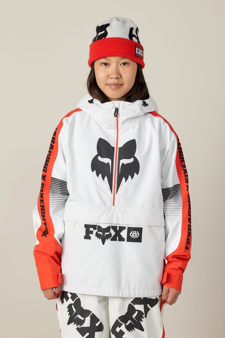 686 Technical Apparel Women's 686 Fox Racing Women's Anorak | Fox Flare Colorblock