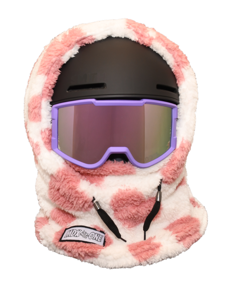 MDXONE MDXONE Over The Helmet Balaclava | Pink/White Hearts
