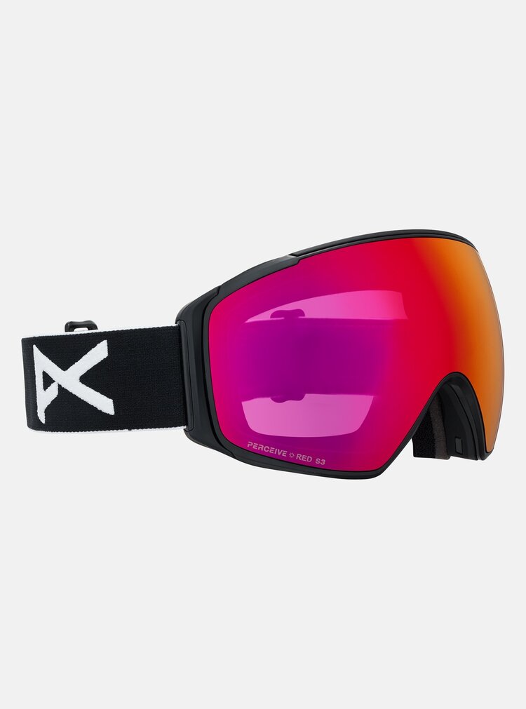 Anon Anon M4S Goggles Toric Bonus Lens  MFI Face Mask | Black/Perceive Sunny Red