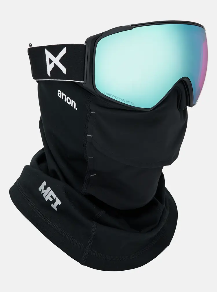 Anon M4S Goggles Toric Bonus Lens MFI Face Mask | Black / Perceive Variable Blue