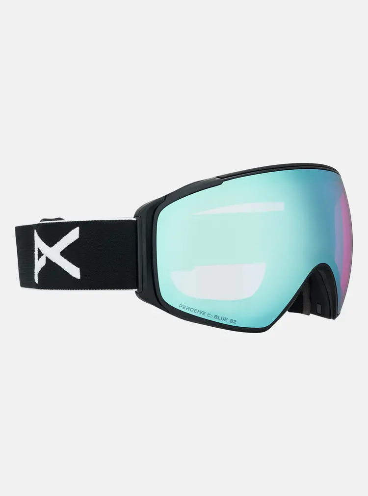 Anon M4S Goggles Toric Bonus Lens MFI Face Mask | Black / Perceive Variable Blue