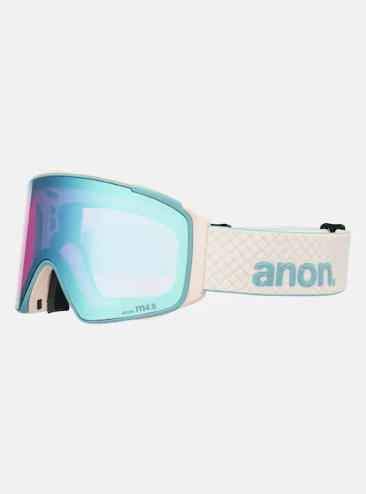 Anon M4S Cylindrical + Bonus Lens + MFI Face Mask Snowboard | Oat / Perceive Variable Blue