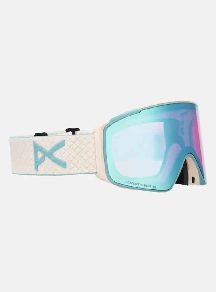 Anon M4S Cylindrical + Bonus Lens + MFI Face Mask Snowboard | Oat / Perceive Variable Blue