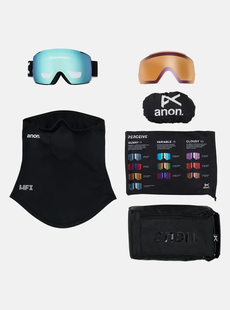 Anon Anon M5 + Bonus Lens + Mfi Face Mask | Black/Perceive Variable Blue