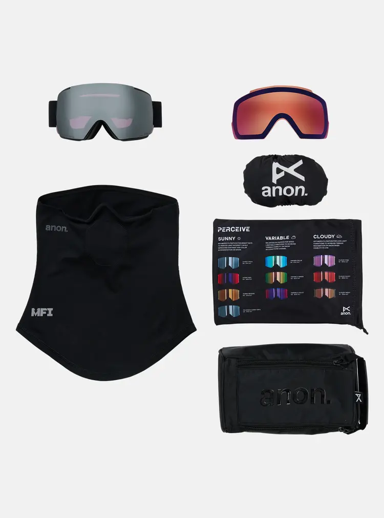 Anon Anon M5 Goggles Cylindrical Bonus Lens  MFI Face Mask | Smoke/Perceive Sunny Onyx