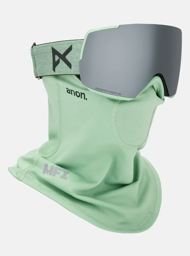 Anon M5 Goggles Bonus Lens MFI Face Mask | Soft Sage / Perceive Sunny Onyx
