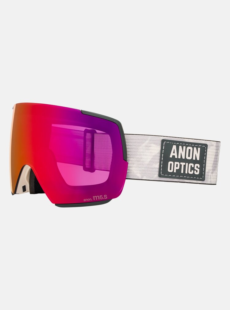 Anon M5S Goggles Bonus Lens MFI Face Mask | Sediment / Perceive Sunny Red