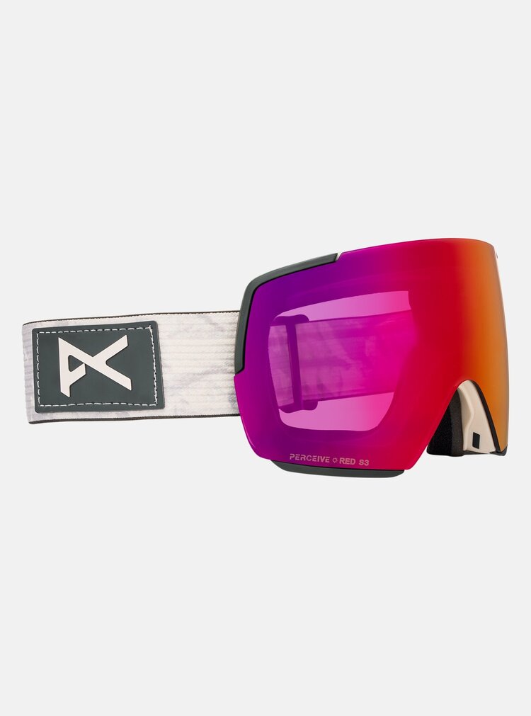 Anon M5S Goggles Bonus Lens MFI Face Mask | Sediment / Perceive Sunny Red