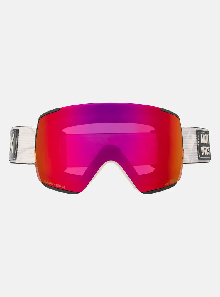 Anon M5S Goggles Bonus Lens MFI Face Mask | Sediment / Perceive Sunny Red