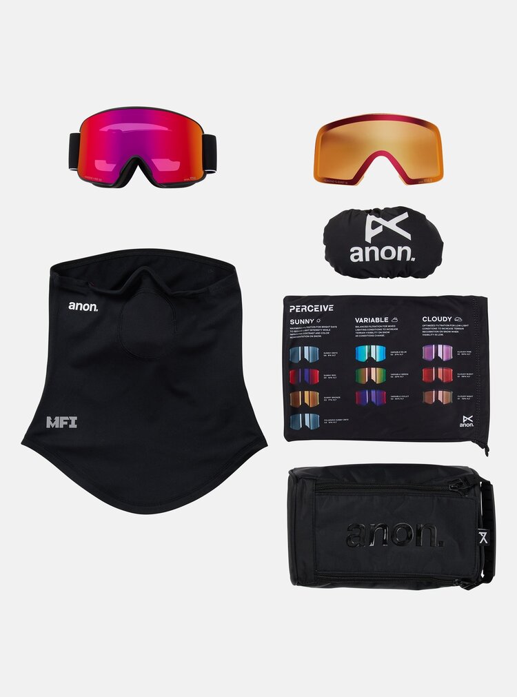 Anon M6 Goggles | Black/Perceive Sunny Red