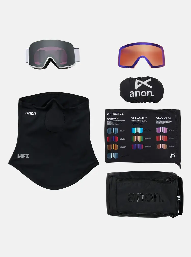 Anon M6 Goggles | White/Perceive Sunny Onyx