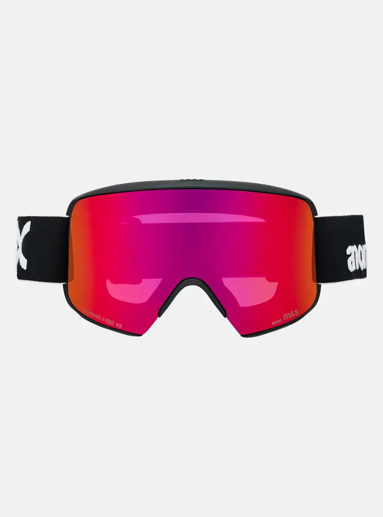 Anon Anon M6S Goggles Cylindrical Bonus Lens MFI Face Mask | Black/Perceive Sunny Red