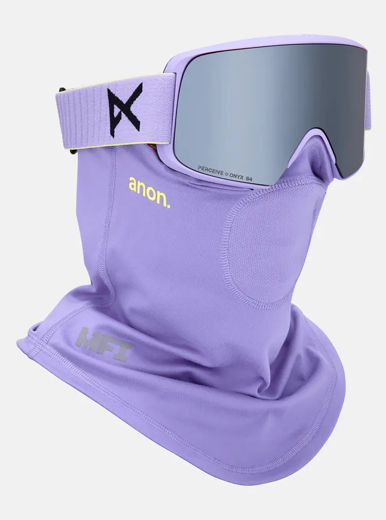 Anon M6S Goggles Cylindrical Bonus Lens MFI Face Mask | Hyper Lilac/Perceive Sunny Onyx