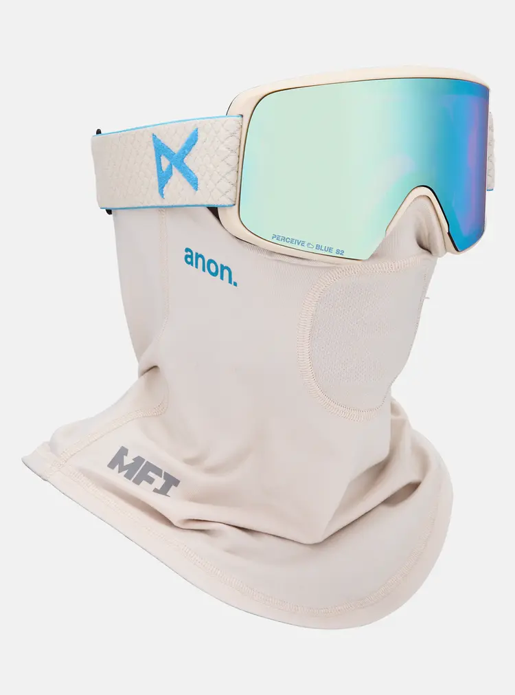 Anon M6S Goggles Cylindrical Bonus Lens MFI Face Mask | Oat/Perceive Variable Blue