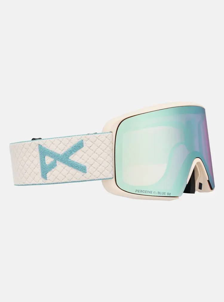 Anon M6S Goggles Cylindrical Bonus Lens MFI Face Mask | Oat/Perceive Variable Blue