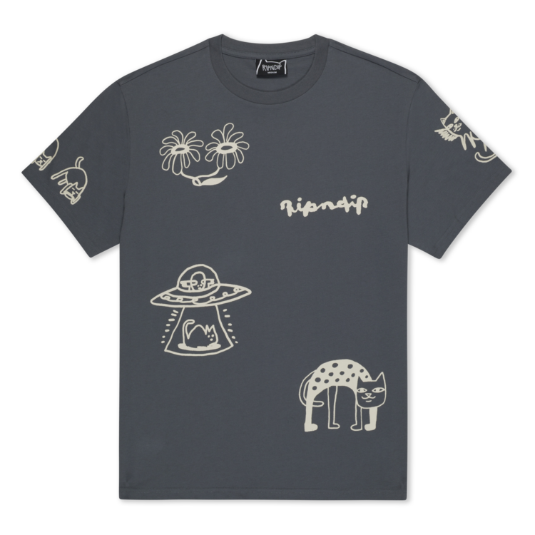 Ripndip T-Shirt Blonded | Charcoal