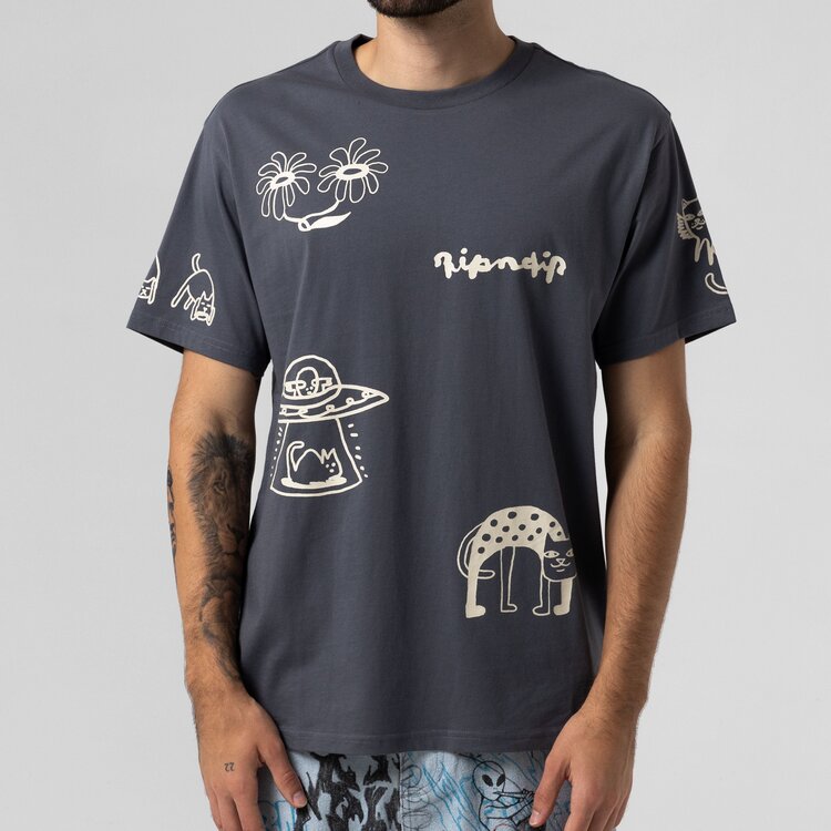 Ripndip T-Shirt Blonded | Charcoal