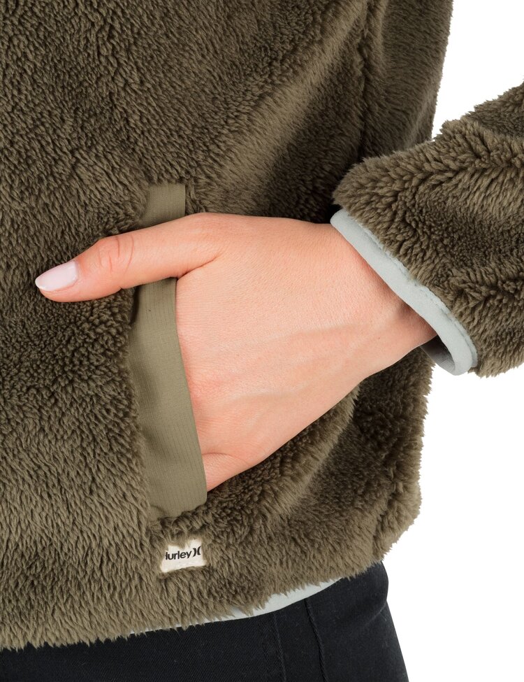 Hurley HURLEY SCOUT POLAR FLEECE ANORAK OLIVE