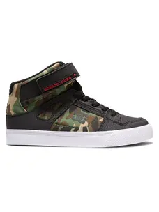 DC DC Pure High Elastic Lace Shoes High Top Ev Youth | Black Camo