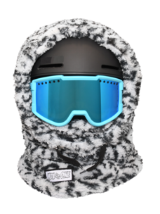 MDXONE Kids' Over The Helmet Balaclava Soft Plush | Snow Leopard
