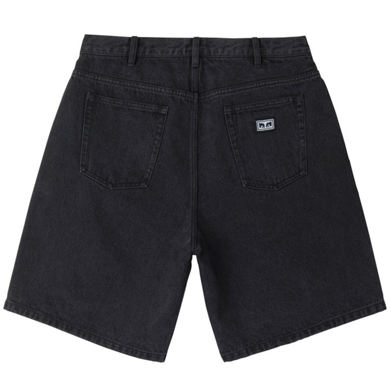 Obey Bigwig Baggy Denim Short | Faded Black - The Choice Shop