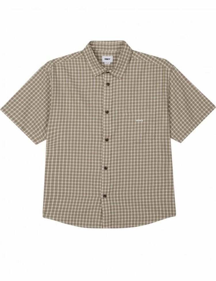 Obey Bigwig Otis Short Sleeve Shirt | Birch Faded Wash