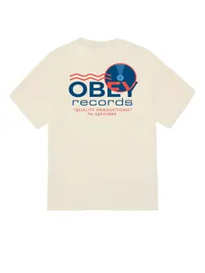 Obey Obey Obey Records Sound Waves Tee | Cream
