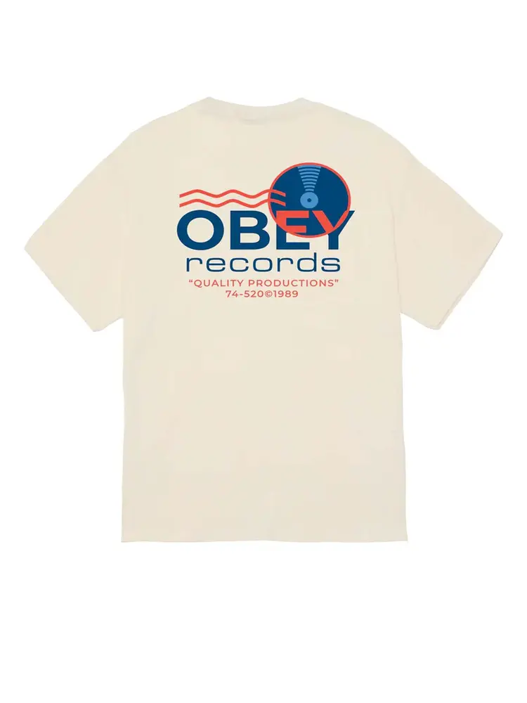 Obey Obey Obey Records Sound Waves Tee | Cream