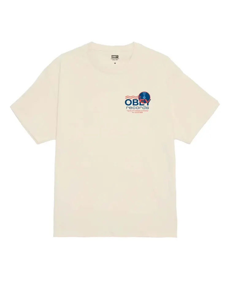 Obey Obey Obey Records Sound Waves Tee | Cream