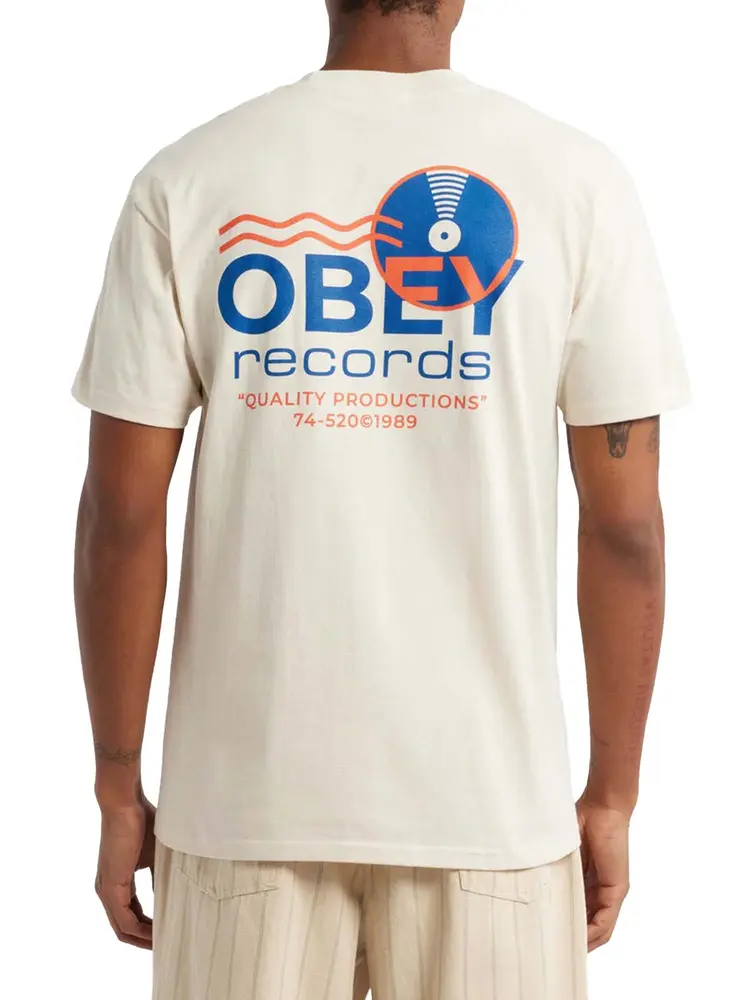 Obey Obey Obey Records Sound Waves Tee | Cream