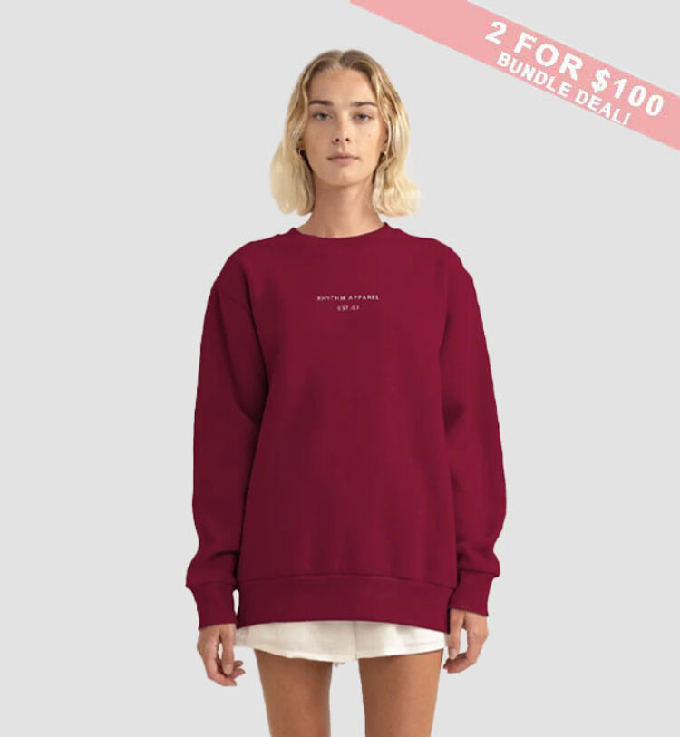 Rhythm Rhythm Classic Brand Fleece | Sangria