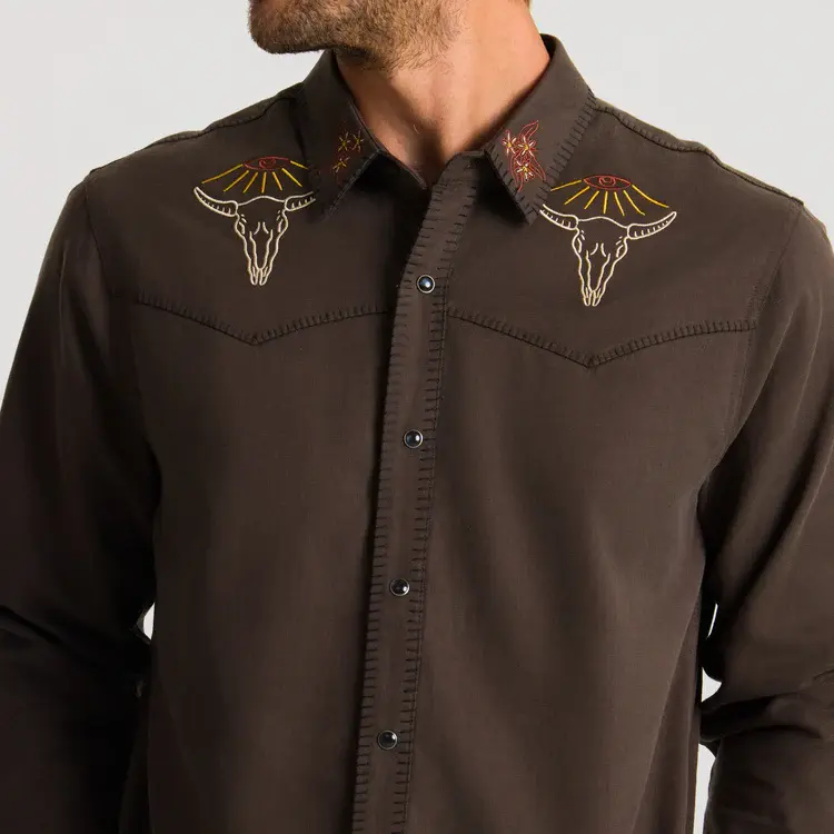 Roark Roark Gaucho Range Shirt | Dark Brown